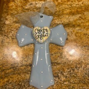 Sue Berk Designs Cream Ceramic Cross